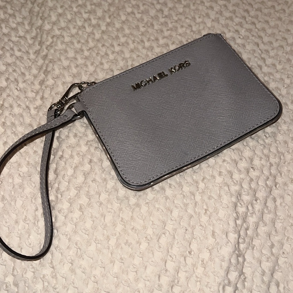 Michael Kors Silver Gray Wristlet